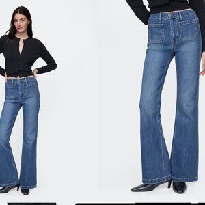 GAP Flare High Rise Jeans Size 16 (33 waist) Short